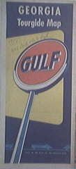 1955 GULF Tourguide Map of Georgia