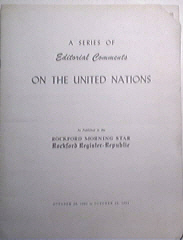 Editorial Comments On The UN Rockford Morning Star,1961