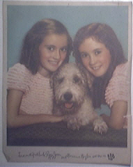 Peggy Joan and Marianne Moylan with Rascal 1943 Photo