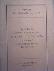 Proposed Building And Loan Code 1931 Legislature