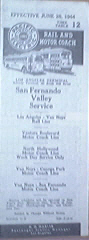 Pacific Electric Rail and Motor Coach Time Table 1944