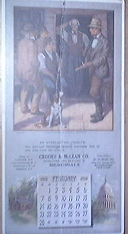 Beautiful 2/1915 Calendar for Crooks & Mclean Co.