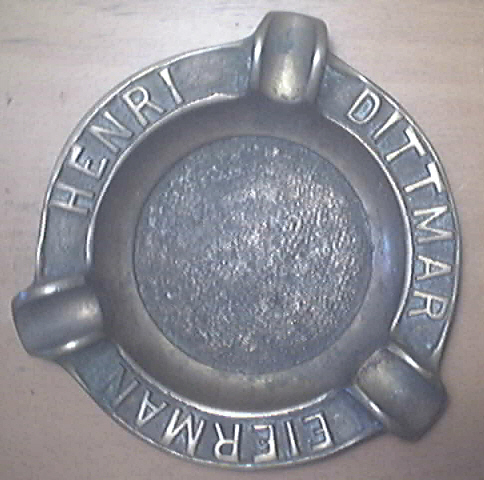 c1930 Henri Dittmar Eierman Brass Ashtray