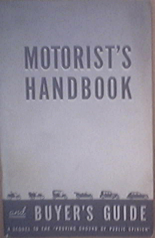 Motorist's Handbook and Buyer's Guide 1940s? 1950s?