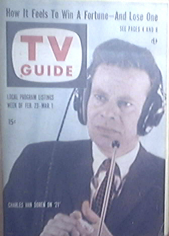 TV Guide Feb 23-March 1 1957 Charles Van Doren cover