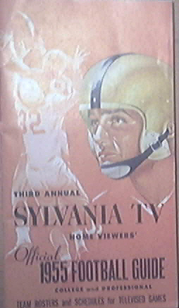 3rd Annual Sylvania TV Offical 1955 Football Guide