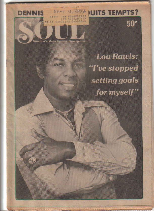 SOUL Newspaper Sept 13,1976 Lou Rawls, Esther Phillips (click to enlarge)