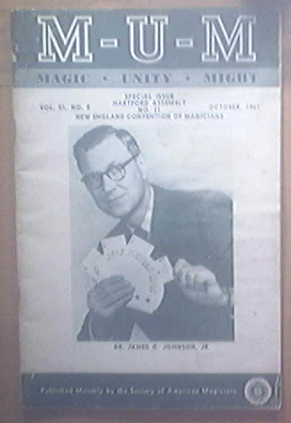 M-U-M Magazine October 1961 Dr. James C. Johnson, Jr