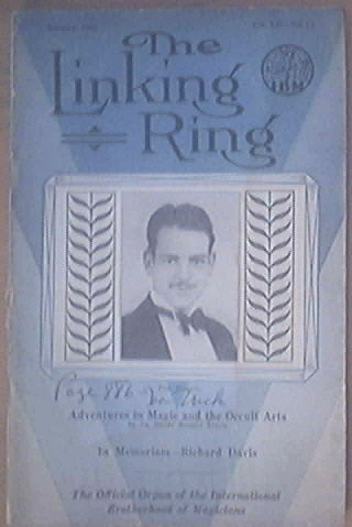 The Linking Ring Magazine January, 1933 Tom Bowyer