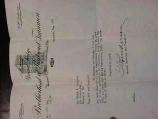 Letter signed by George Anderson RR Trainmen