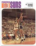 '73 Phoenix Suns vs. Detroit Pistons Program