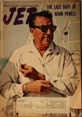 Jet Magazine April 27,1972 Death of Adam Clayton Powell