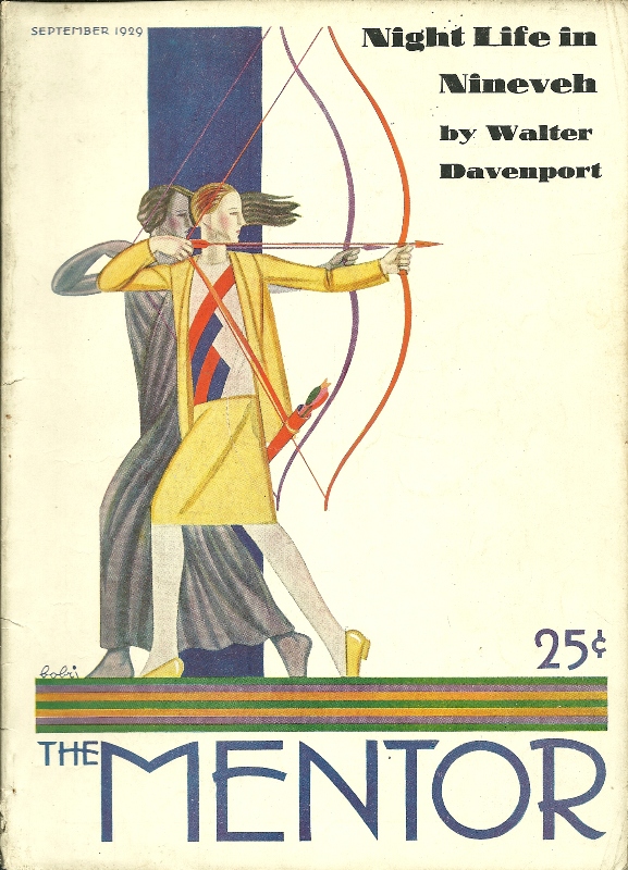 The Mentor Mag Sept.1929 art deco cover Women Archers (click to enlarge)
