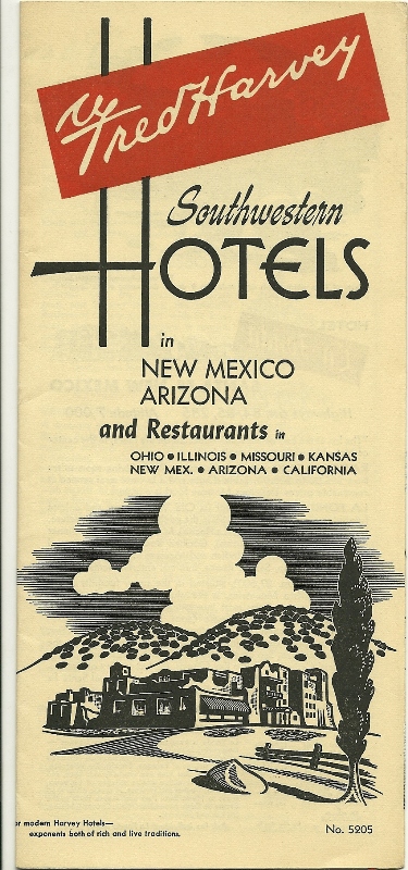 Southwestern Hotels in Arizona/New Mex Brochure 1950'S (click to enlarge)