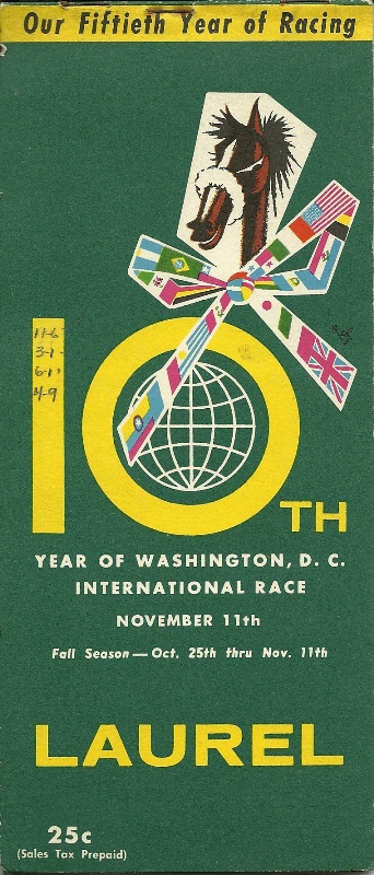 Laurel  Racetrack Official Program Fall Season 1961