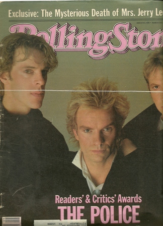 Rolling Stone Mag. 3/1/84, No.416 POLICE,BAND OF YEAR Rolling Stone Mag. 3/1/84, No.416 POLICE,BAND OF YEAR