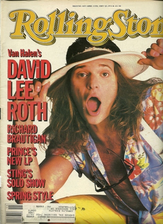 Rolling Stone Mag. 4/11/85, No.445 DAVID LEE ROTH Rolling Stone Mag. 4/11/85, No.445 DAVID LEE ROTH