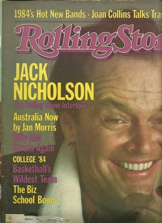 Rolling Stone Mag. 3/29/84, No.418 JACK NICHOLSON Rolling Stone Mag. 3/29/84, No.418 JACK NICHOLSON