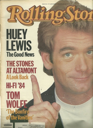 Rolling Stone Mag. 9/13/84 , No.430 HUEY LEWIS Rolling Stone Mag. 9/13/84 , No.430 HUEY LEWIS