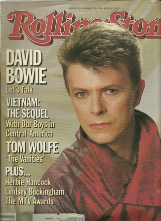 Rolling Stone Mag. 10/25/84 ,No.433 DAVID BOWIE