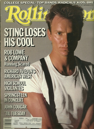 Rolling Stone Mag. 9/26/85, ISSUE 457 STING Rolling Stone Mag. 9/26/85, ISSUE 457 STING