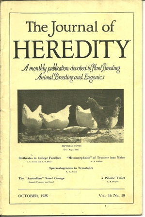 JOURNAL OF HEREDITY OCTOBER 1925 REPTILIAN FOWLS JOURNAL OF HEREDITY OCTOBER 1925 REPTILIAN FOWLS