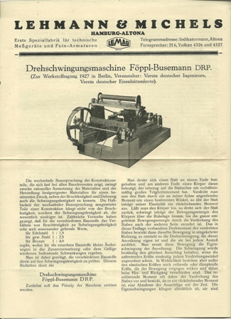 Lehmann & Michels(Lemag) 1927 brochure in German