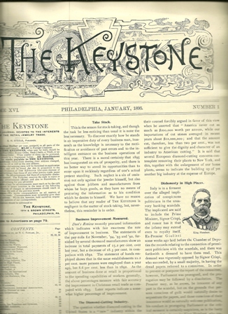 The Keystone Mag Jan1895 Vol.XVL, Number 1
