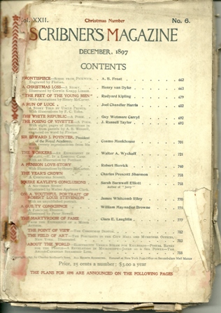 SCRIBNER'S MAGAZINE DEC 1897 Vol XXII, NO 6 SCRIBNER'S MAGAZINE DEC 1897 Vol XXII, NO 6