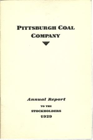Pittsburgh Coal Co. Annual Report to Stockholders 1929