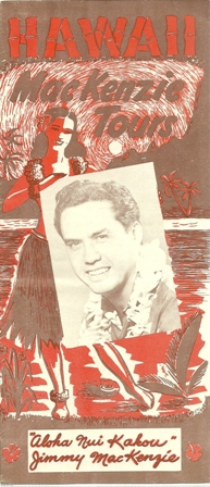 Hawaii  MacKenzie Tours Brochure January,1956
