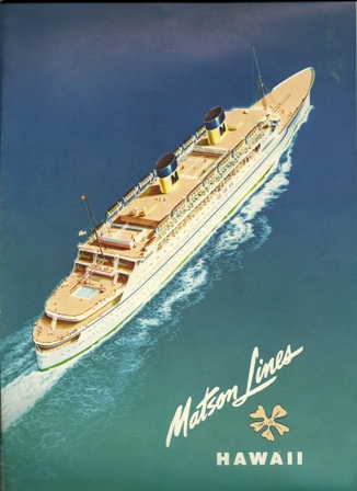 Hawaii  Matson Lines  Passenger List SFran-Hon 7/2/56