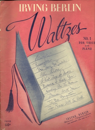 Irving Berlin-Walzes Sheet Music No.1 Voice & Piano '45