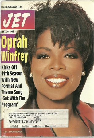 Jet Magazine,Sep.30,1996 Vol.90,No.20 OPRAH Jet Magazine,Sep.30,1996 Vol.90,No.20 OPRAH