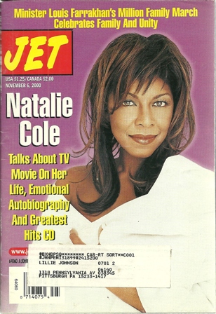 Jet Magazine,Nov 6, 2000 Vol 98,No.22 NATALIE COLE Jet Magazine,Nov 6, 2000 Vol 98,No.22 NATALIE COLE