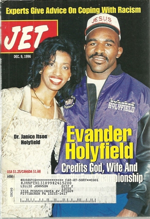 Jet Magazine,Dec.9,1996 Vol. 91 ,No.4, Evander Holyfiel Jet Magazine,Dec.9,1996 Vol. 91 ,No.4, Evander Holyfiel