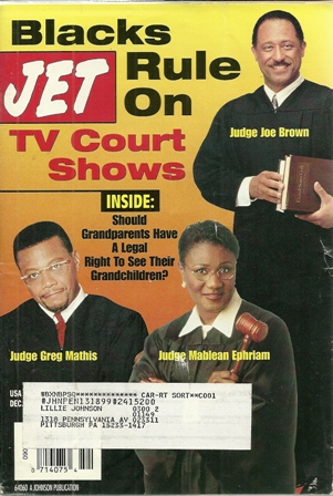 Jet Magazine,Dec20,1999 Vol.97,No.3.BLACK TV JUDGES Jet Magazine,Dec20,1999 Vol.97,No.3.BLACK TV JUDGES