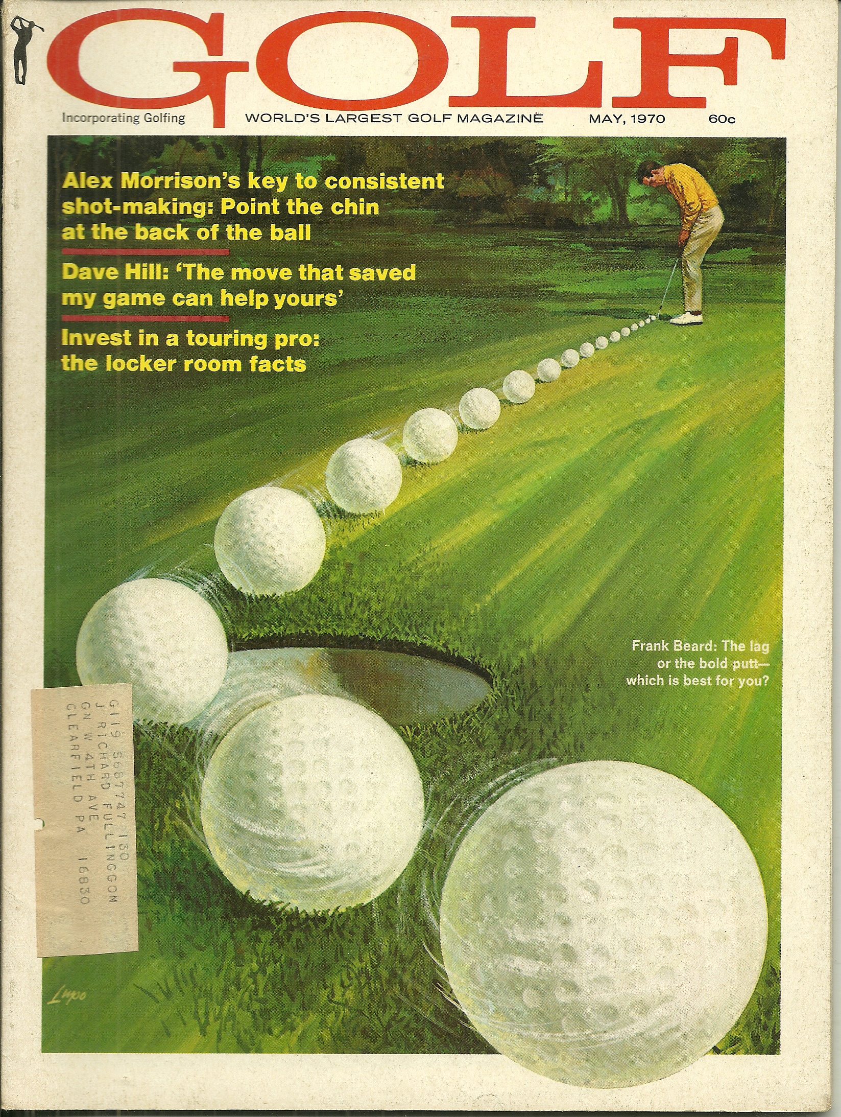 GOLF MAGAZINE MAY,1970 (click to enlarge)