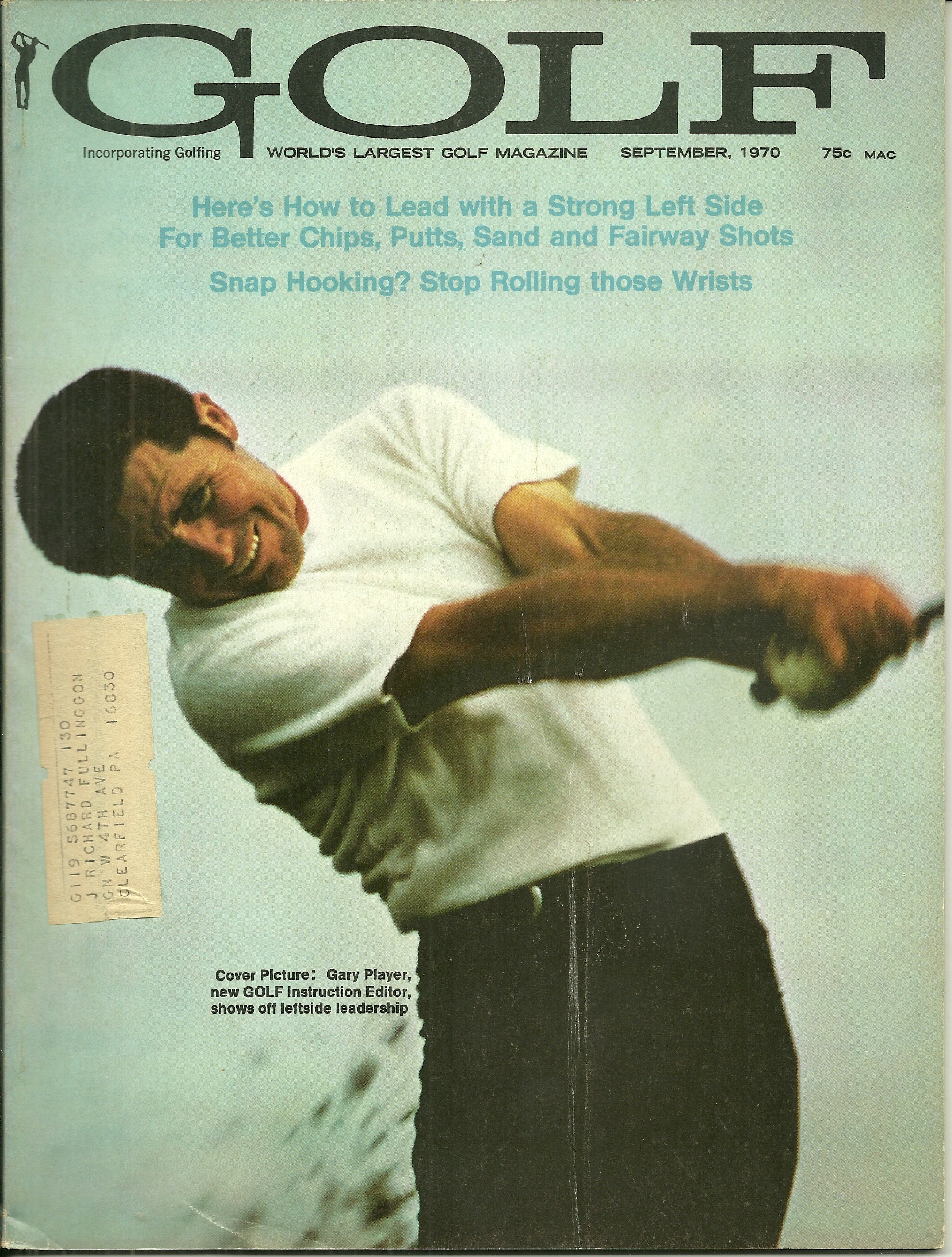 GOLF MAGAZINE SEPTEMBER,1970 (click to enlarge)