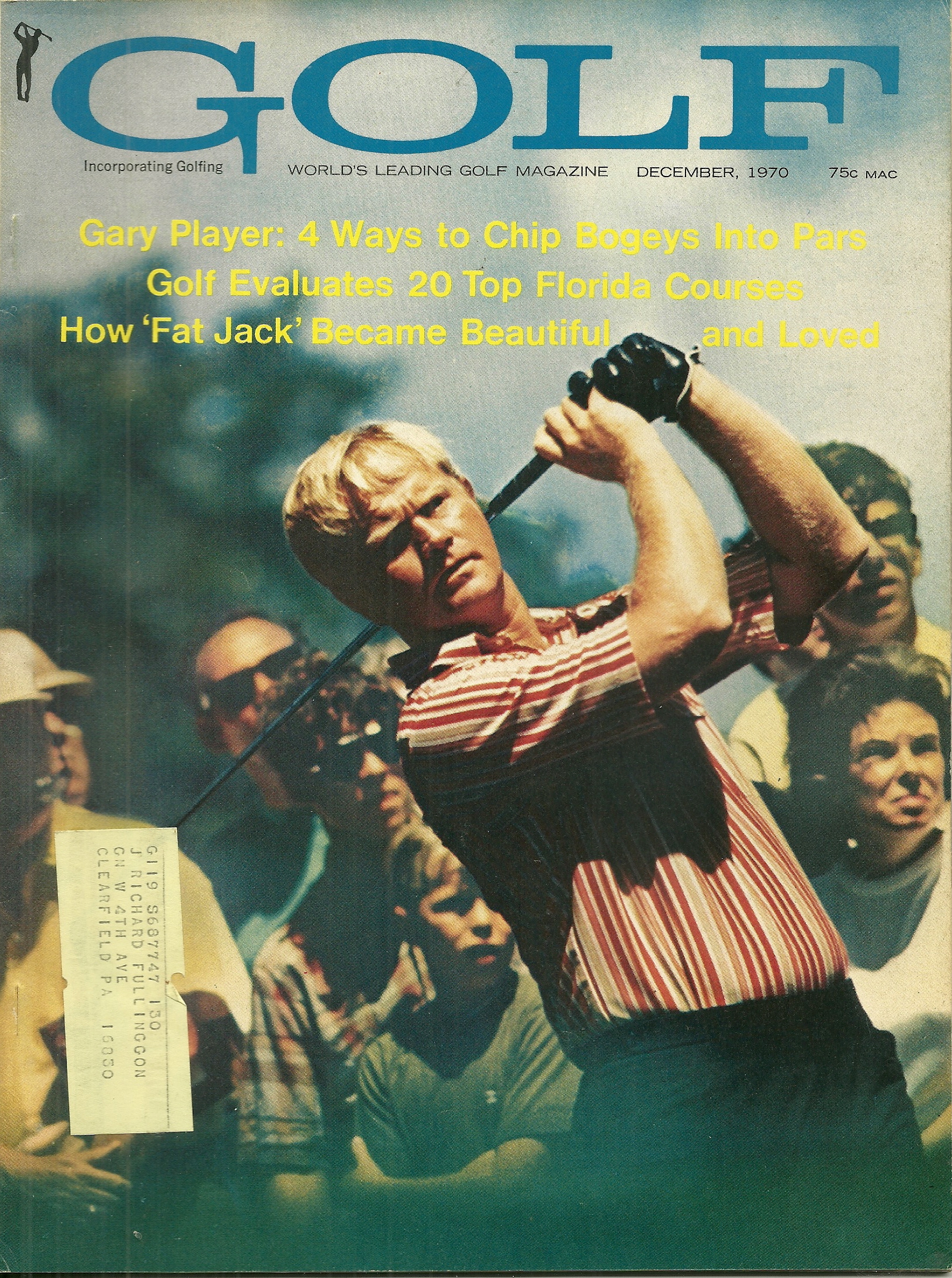 GOLF MAGAZINE DECEMBER,1970 (click to enlarge)