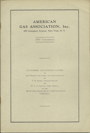 AMER. GAS ASSOC,1927 CONVEN.CUSTO.ACCOUNTING SYSTEM