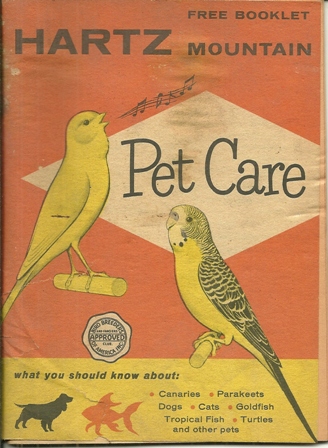 HARTZ MOUNTAIN PET CARE BOOKLET 1930'S