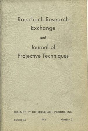 RORSCHACH RESEARCH EXCHANGE 1948