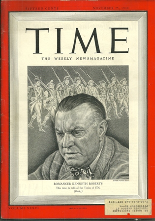 TIME MAGAZINE NOV. 25,1940 KENNETH ROBERTSI COVER TIME MAGAZINE NOV. 25,1940 KENNETH ROBERTSI COVER