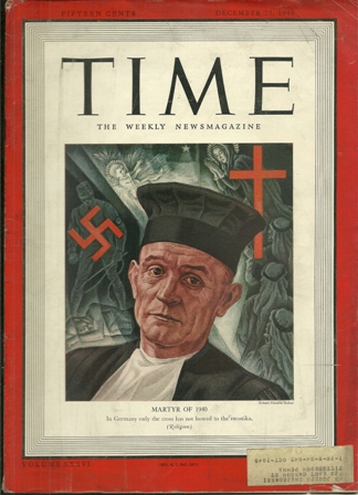 TIME MAGAZINE DEC.23,1940 MARTYR OF 1940 COVER