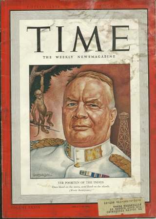 TIME MAGAZINE JAN.26,1942 TER POORTEN COVER
