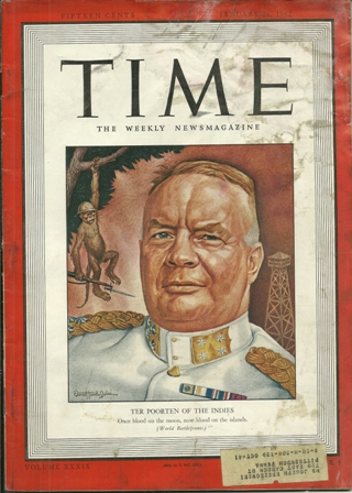 TIME MAGAZINE JAN.26,1942 TER POORTEN COVER TIME MAGAZINE JAN.26,1942 TER POORTEN COVER