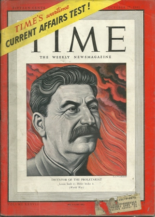 TIME MAGAZINE OCT 27,1941 STALIN COVER TIME MAGAZINE OCT 27,1941 STALIN COVER