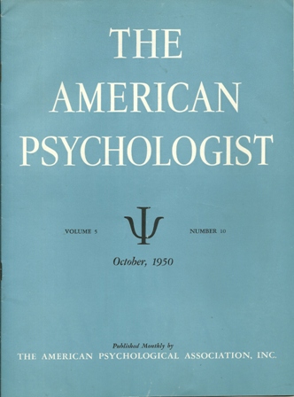 THE AMERICAN PSYCHOLOGIST OCT,1950