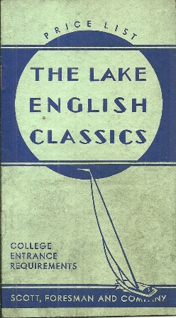 THE LAKE ENGLISH CLASSICS PRICE LIST 1935